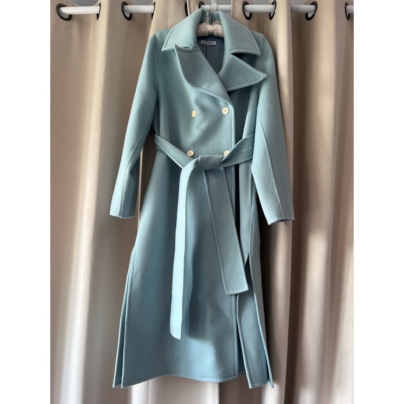 Rejina PyoSimone Coat 2019. Women’s Double Breasted Belted Wool